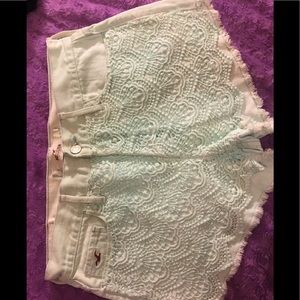 Hollister jean lace front short